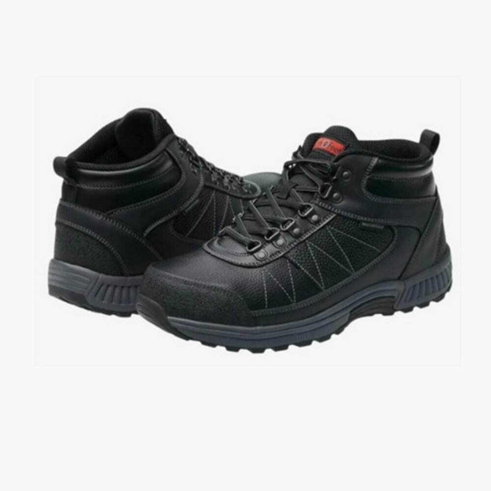 Orthofeet Black Hunter Waterproof Men's Boots Size 7.5 2E Wide